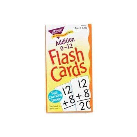 TREND ENTERPRISES Trend® Math Addition 0-12 Flash Cards, 3" x 6", 91 Cards/Box T53101